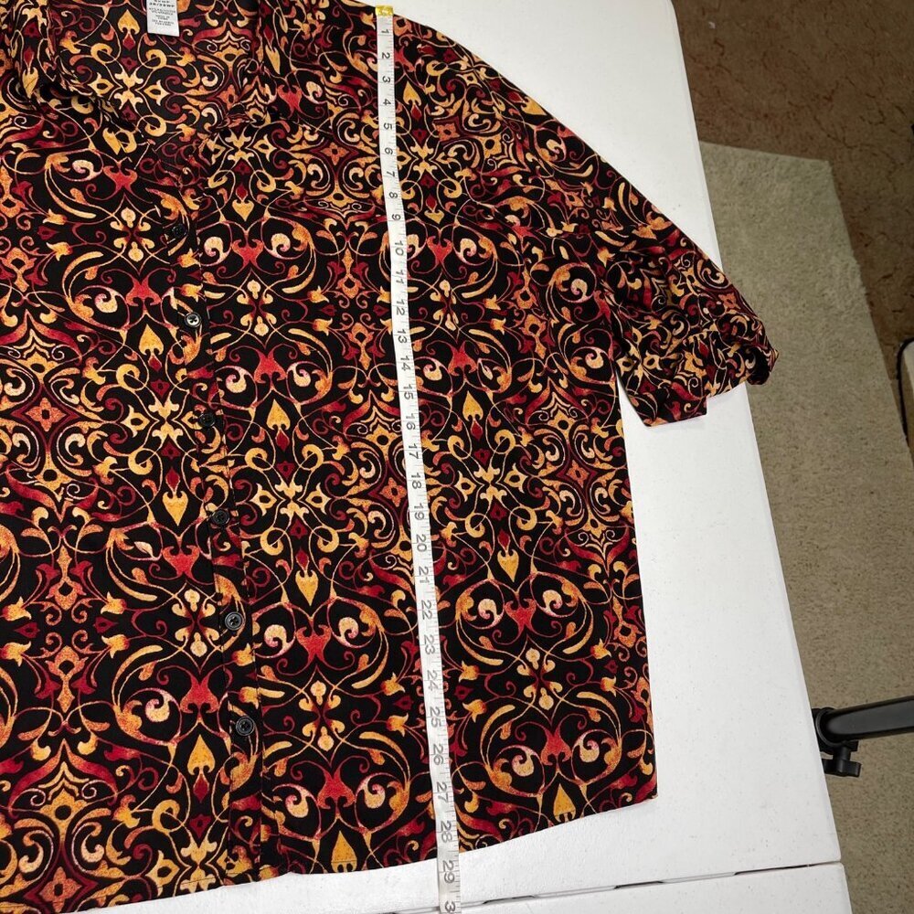 Catherines Geometric Print Button Front Blouse Wo… - image 7